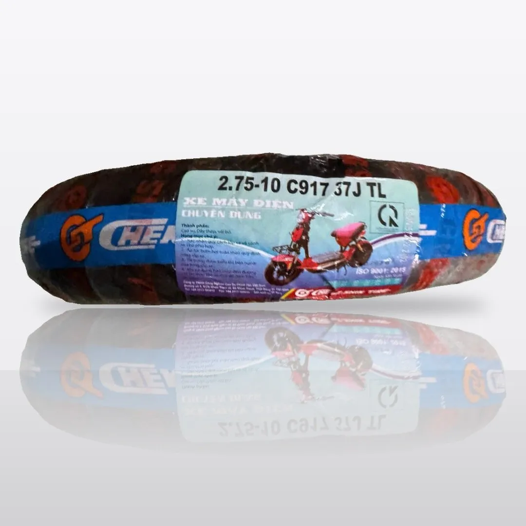 Vỏ Lốp Xe Điện 2.75-10 ChengShin Không Ruột TL 37J Cho Xe Đạp Điện Xe Máy Điện Vành 10 Inch