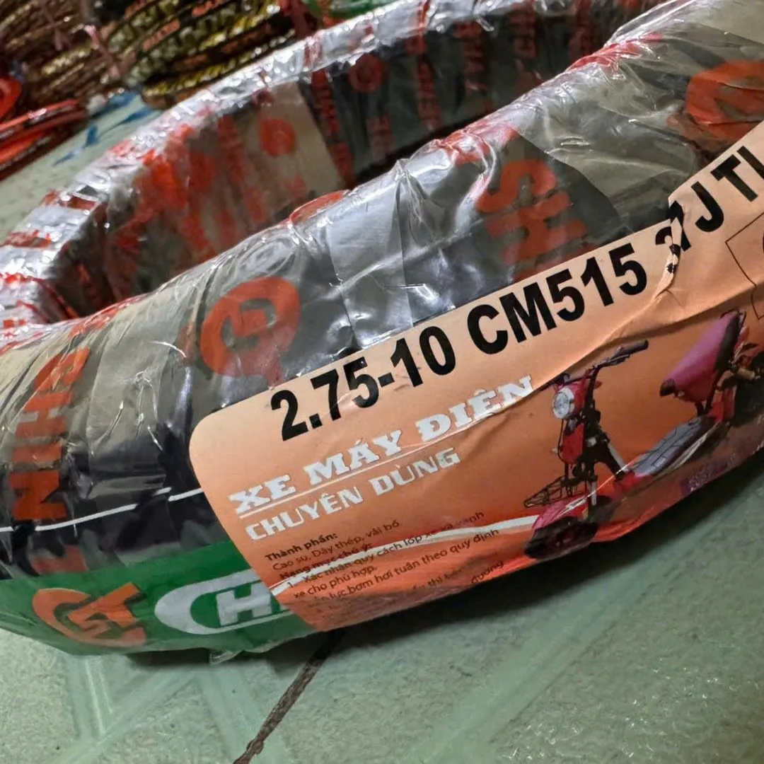 Vỏ Lốp Xe Điện 2.75-10 ChengShin Không Ruột TL 37J Cho Xe Đạp Điện Xe Máy Điện Vành 10 Inch