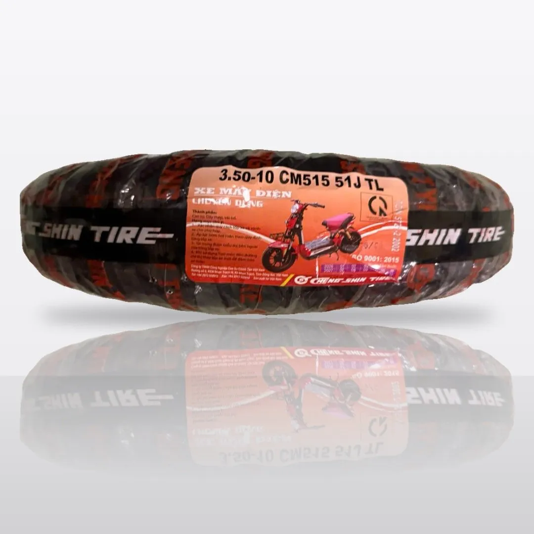 Vỏ Lốp Xe Điện 3.50-10 ChengShin Không Ruột TL 51J Cho Yadea Xmen Neo Xmen Gogo Vespa Điện