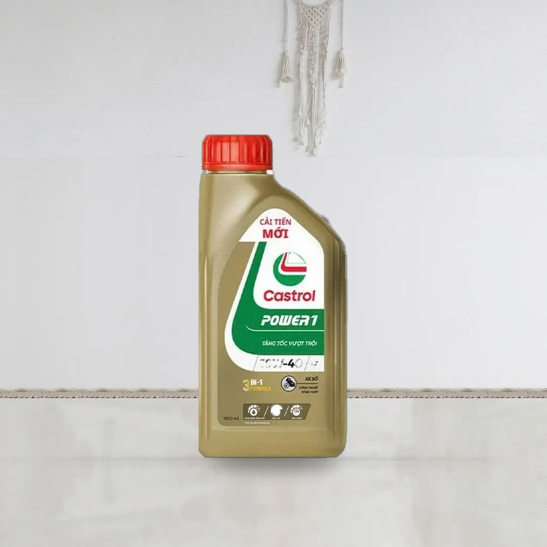 Nhớt Castrol Power 1 Castrol Vàng Xe Số 0.8L API SP-JASO MA2 10W-40